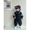 Korean-Style Children's Clothing, Same Style as Little Orange, Waffle-Patterned Baby Jumpsuit, Anti-Dirt Outdoor Wear