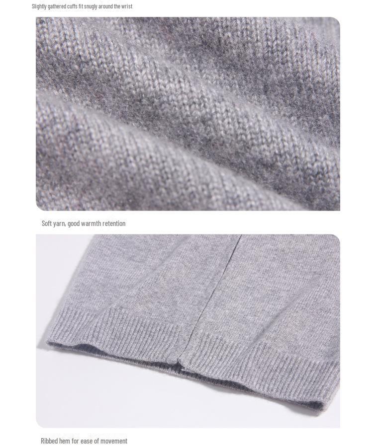 Little Sheep Kids' 100% Cashmere Zipper Sweater - Round Neck for Babies, Toddlers & Kids