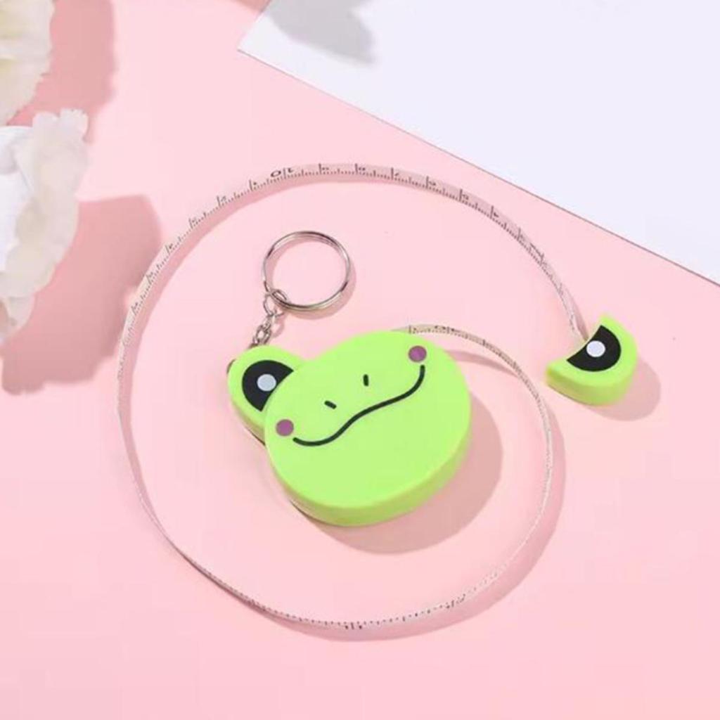 Measuring Tool Keychain Double Sided Scale Automatic Telescopic Tape Cartoon Animal Tape Measure for Child Kid Height Scale