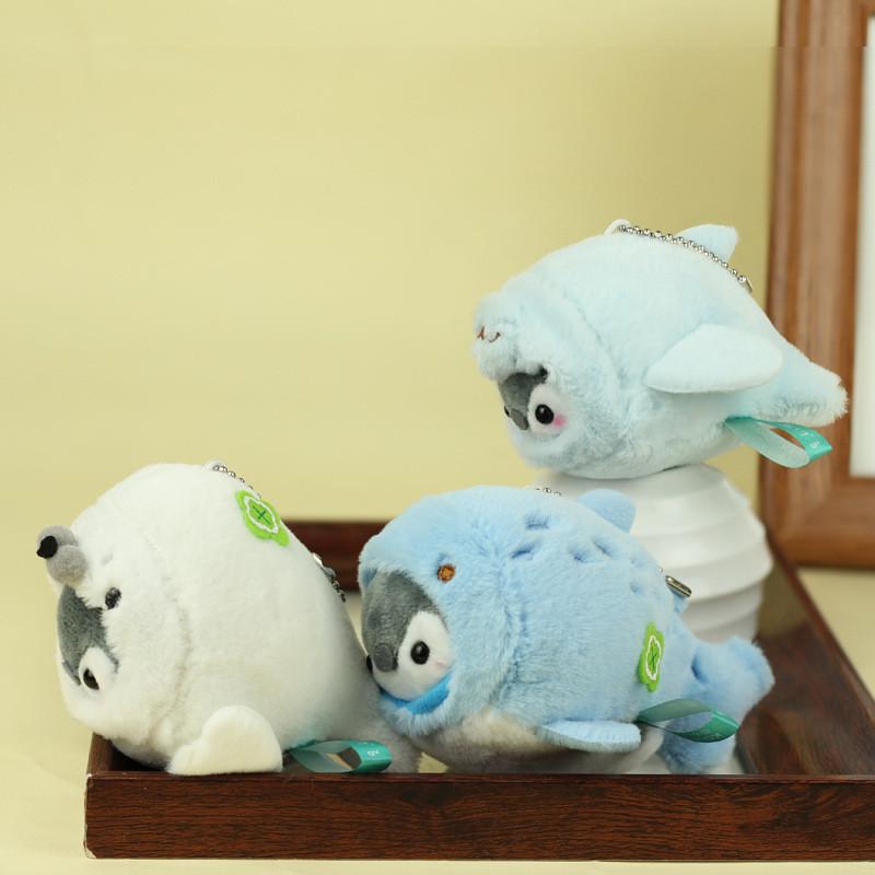 Whale Penguin Plush Keychain With Soft Pp Cotton Fill For Gift And Backpack Decoration