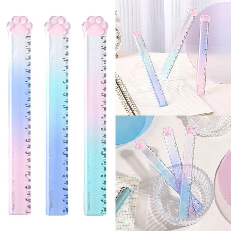 Plastic Straight Ruler Measuring Range 0-15cm for DIY Scrapbooking Drafting