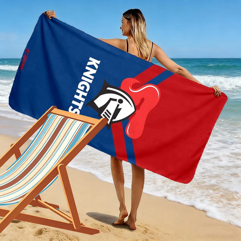 Newcastle Knights Print Strandtuch, Großes Weiches Schnelltrocknendes Handtuch für Strand Camping Schwimmen