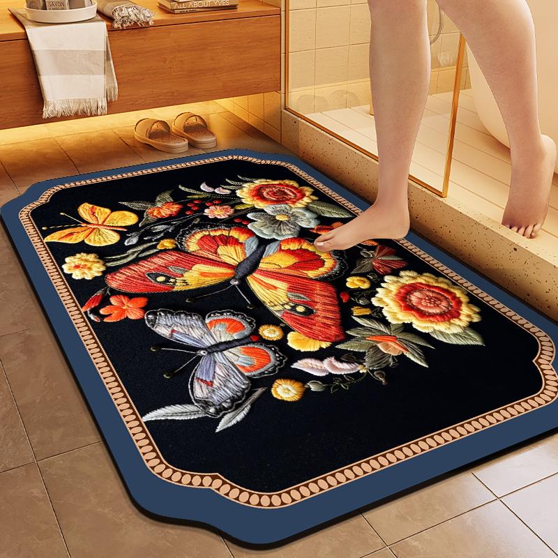 Home Quick-drying Absorbent Toilet Bathroom Door Special Absorbent Foot Mat Bathroom Kitchen Door Bathroom Anti-slip Mat