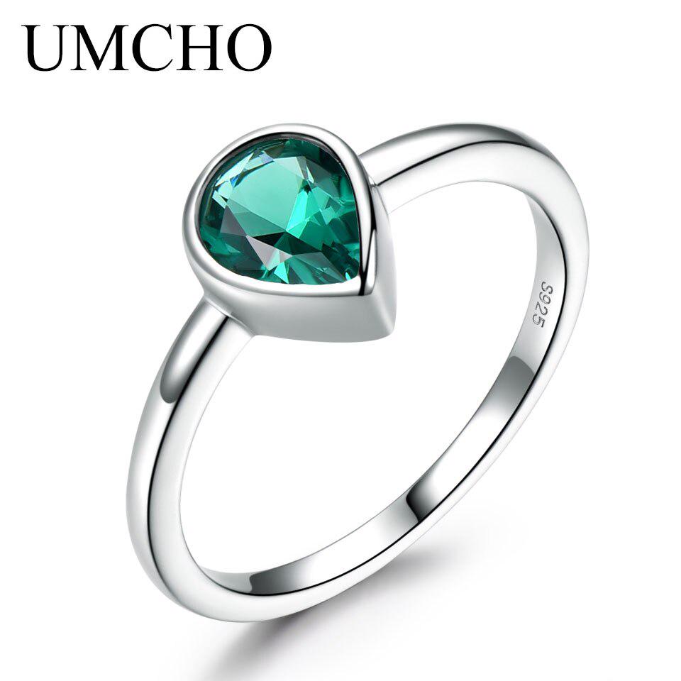 

Женское кольцо UMCHO из стерлингового серебра 8 изумрудный