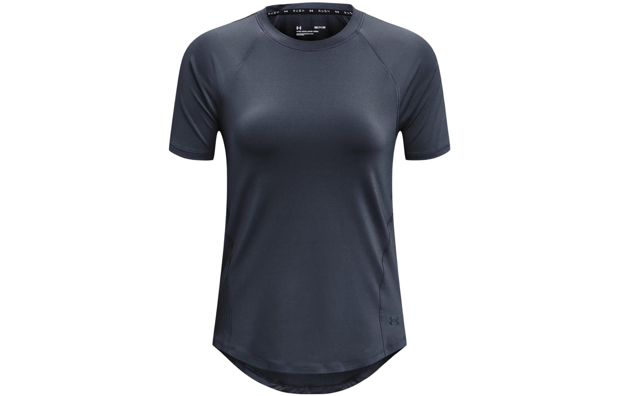 Under Armour RUSH Set in Sleeve T Shirt Women s Downpour Gray 1368178-044 S