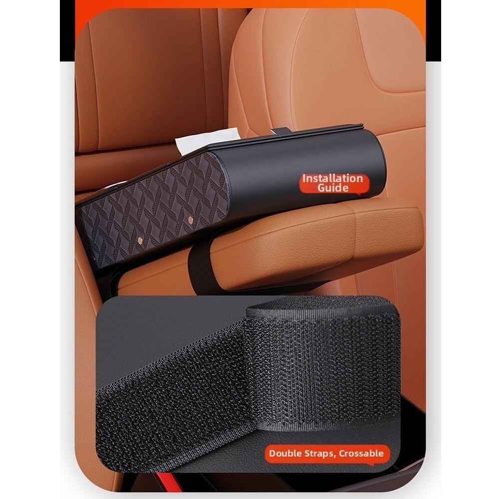 PU Leather Armrest Heightening Pad Multifunctional Car Armrest Cushion Car Accessories