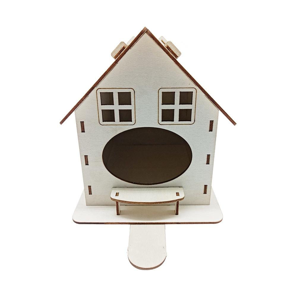 

Durable Bird Nest Wooden Bird Cage Bird Raising Tool Bird Feeder Hummingbirds Style 3