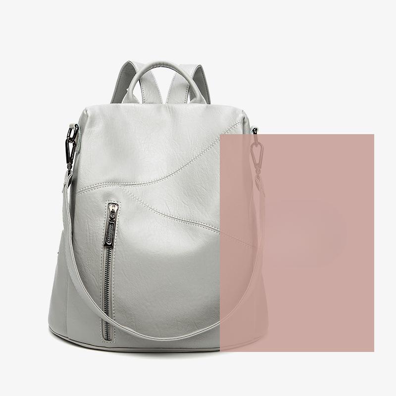 Rucksack Damen Sommer Weiches Leder Rucksack Freizeit Diebstahlsicher Reisetasche Mehrzweck