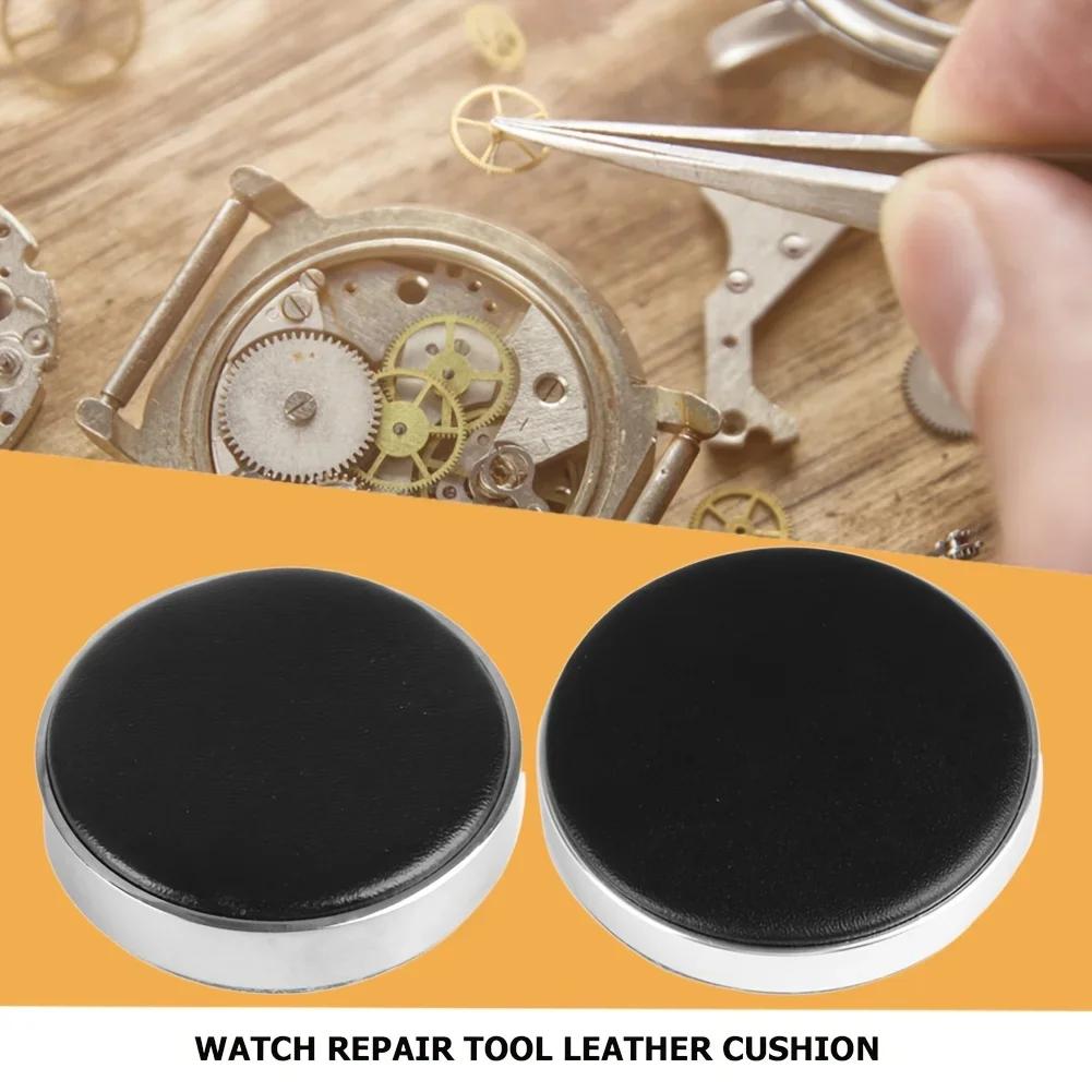 Watch Jewelry Movement Casing Cushion Pad Leather Protecting Holder Professional Watch Repair Tool Accessory for Watchmaker Watc