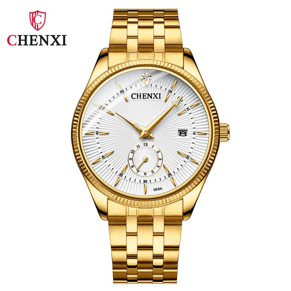Dawn Couple Watch All Gold Couple Watch Two And A Half Calendar Men And Women Quartz Watch
