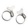 16~20mm Hose Connection Fastening Clamps Adjustable Stainless Steel Garden Irrigation Pipe Connection Fixed Buckle Clips 1/10Pcs
