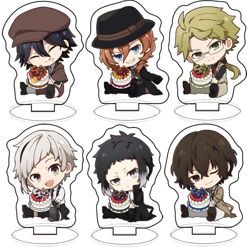 Acrylic Panel Ornaments Acrylic Stand Bungo Stray Dogs Dazai Osamu Oda Sakunosuke Figure Model Plate Desktop Decorate Xmas Gifts