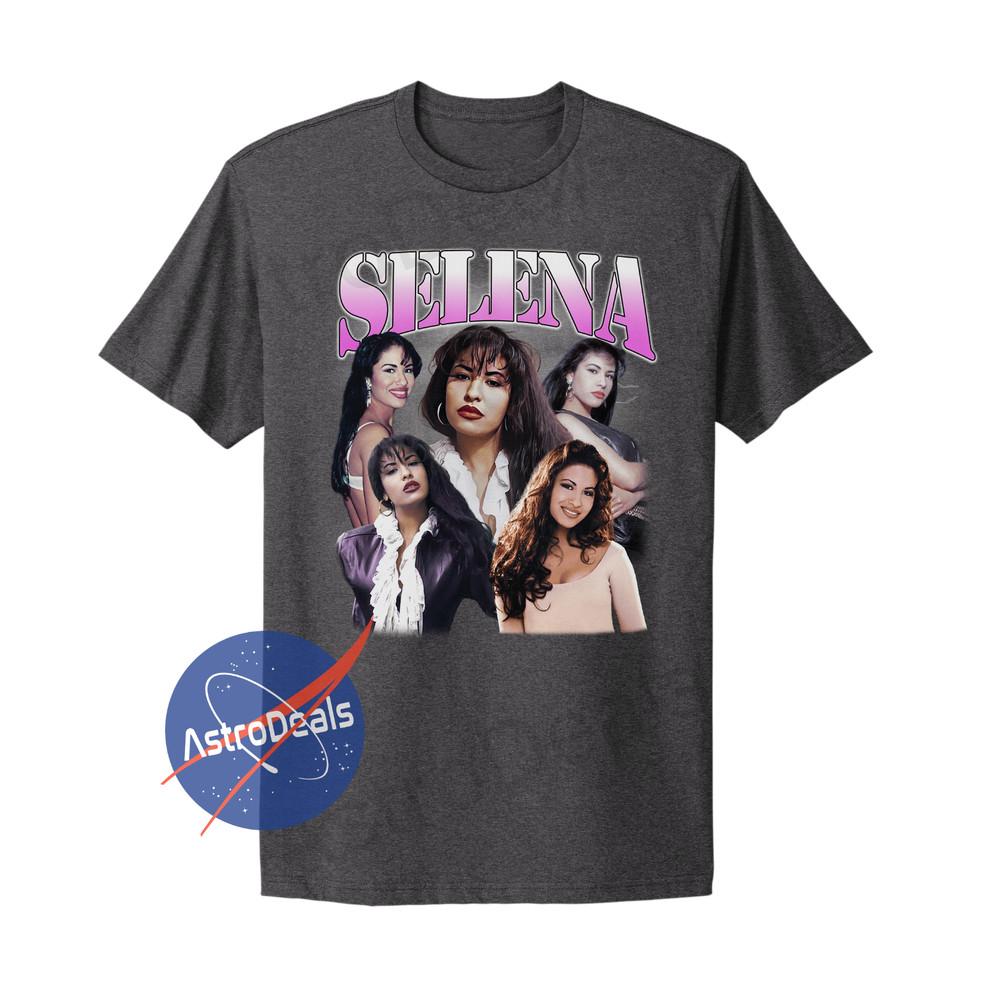 Selena Quintanilla Shirt, Selena Graphic T-shirt, Selena Shirt Grey Unisex T-Shirt XXL