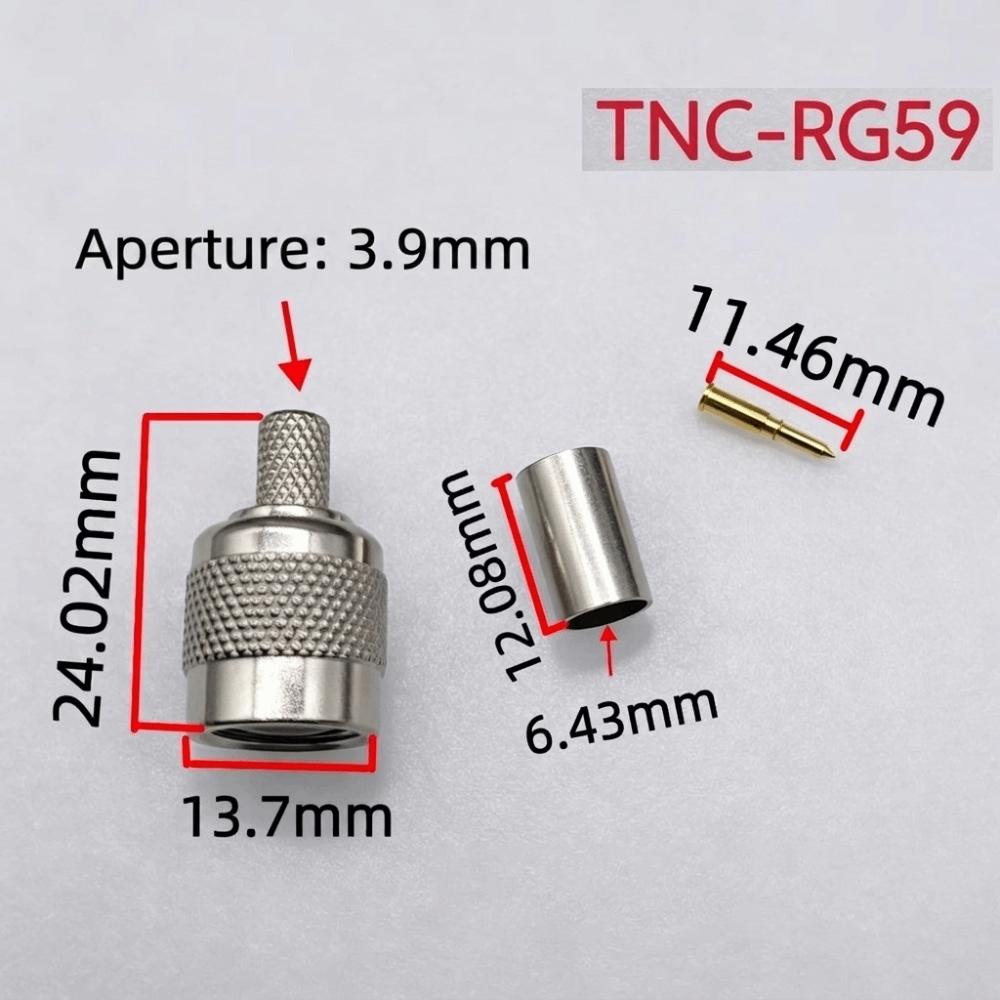 Crimp Termination RF Coax Connector Threaded Coupling Coaxial Connector  Hardware Accessories