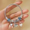 1PC Women's Fashion Pan Family Multi Element Beaded Elephant Key Bracelet Date Travel Banquet Party Holiday Dressing Gift