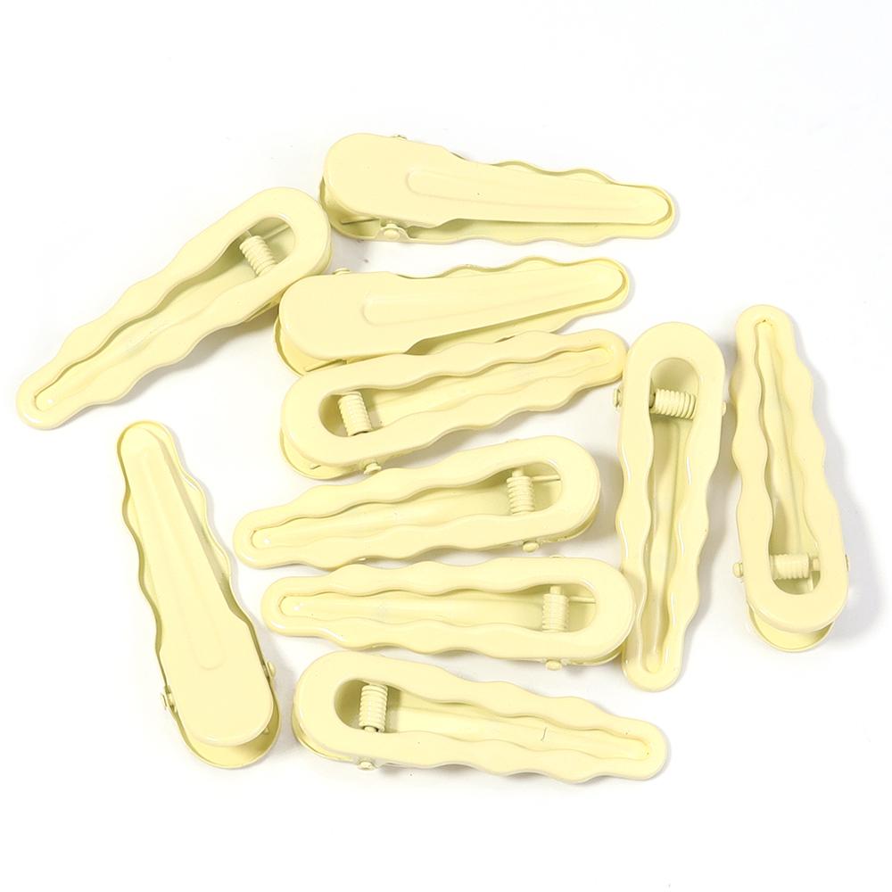 10pcs Metal Hairpins 5.8cm Candy Color Wave Hair Clip Hollow Barretttes For DIY Women Girls Fashion Hairpins Hair Accessories