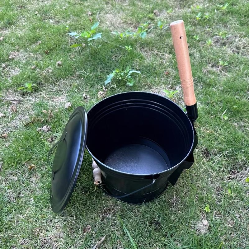 2PCS/SET Household Iron Fireplace Scraper Bucket Set for Convenient Ash Cleaning with Iron Bucket Tool Ash Scraper