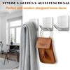 Heavy Duty Stainless Steel Adhesive Towel Hook Hanger Silver Sticky Hooks for Bathroom Kitchen Storage Holder