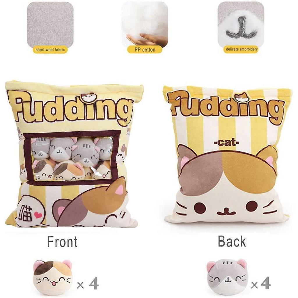 Cute Throw Pillow Stuffed Animal Toys Creative Gifts for Teens Girls Kids (yellow)