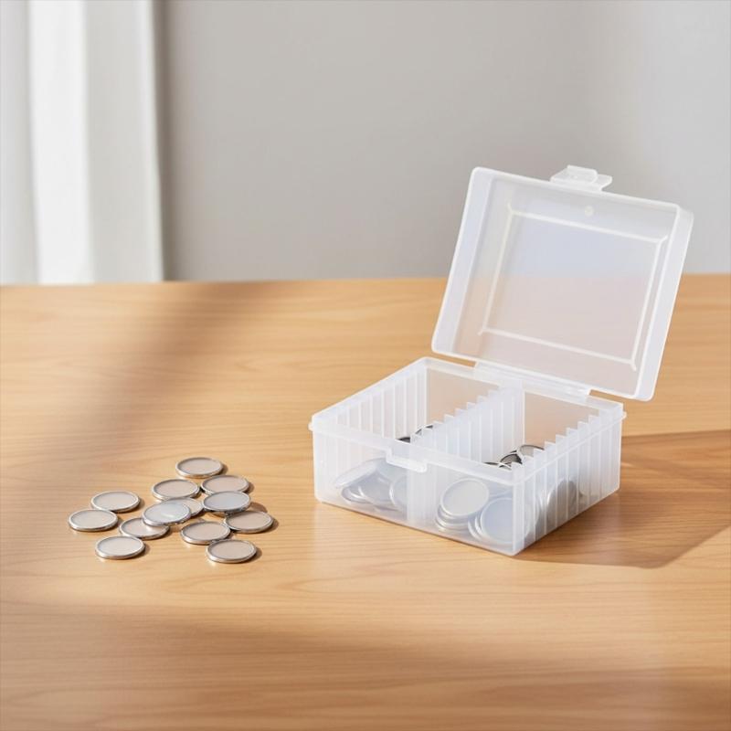 Clear Round Plastic Coin Holder For Easy Viewing And Display Of Collectible Items With Protective Cover