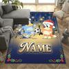 Winter Sports Fun Customizable Name Floor Mat Perfect for Hallway Decorate room Playrooms Balcony Antislip Carpet Anime Office Decor Gift for Festival