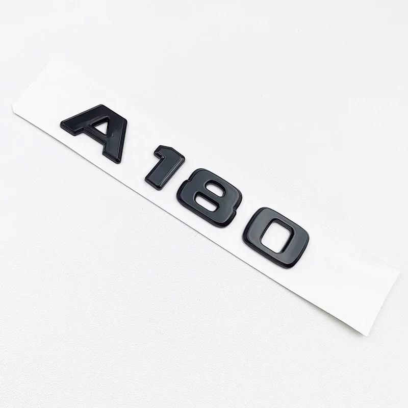 FCUI6 3D ABS Black A35 A45 A160 A180 A200 A250 Logo Letters 4MATIC Badge Car Rear Star Sticker AMG Emblem For Mercedes Benz W176 W177
