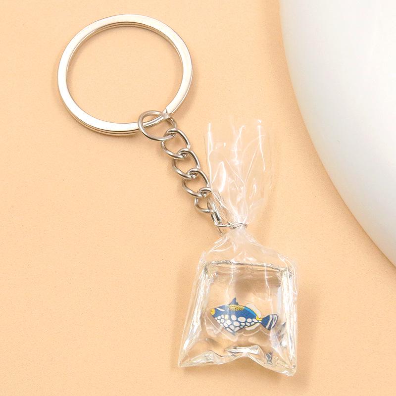28 Styles 28x90mm DIY Transparent Resin Goldfish & Clownfish Keychain Pendant Ornaments