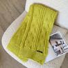 Twist wool scarf women's winter Korean version trendy versatile ins girl heart student solid color warm knitted scarf