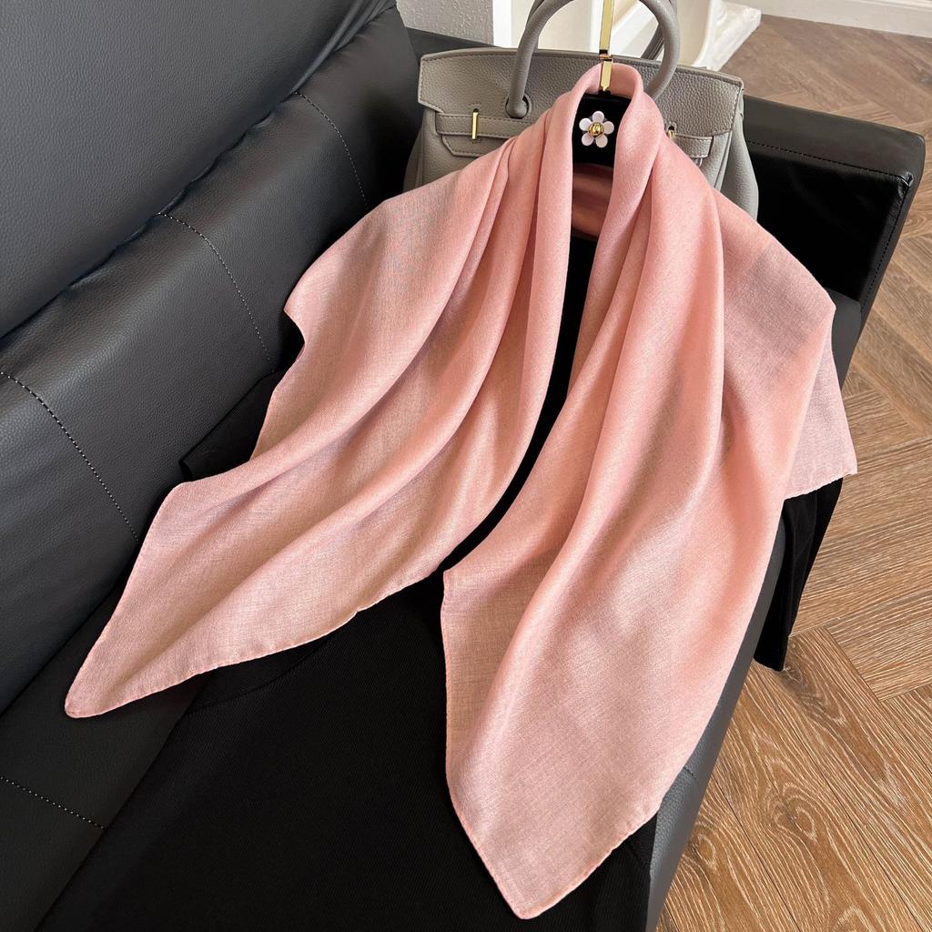 Fashion Twist Silk Scarf Color Block Printed Scarf Twill Silk Large Square Scarf 91x91cm Shawl Sunscreen Travel Headscarf