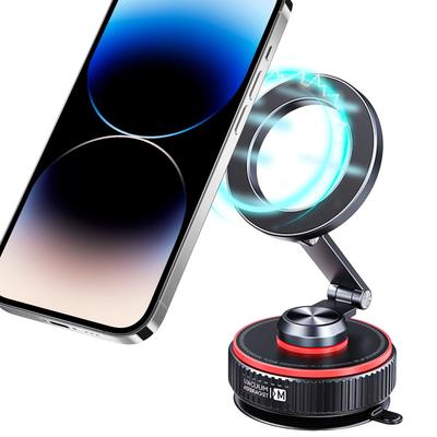 Magnetic Suction Cup Phone Mount 120+ LBS Vacuum Suction Car Phone Mount 360° Triple-Axis Adjustable Magnetic Car Phone Holder