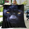 Fashion Panther Leopard Pattern Blanket Flannel Thin Blanket Portable Home Travel Office Lunch Break Blanket Birthday Gift