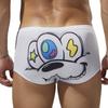 SEOBEAN Hipin Men's Trendy Cartoon Boxer Briefs - Breathable Youth 4-Corner Shorts