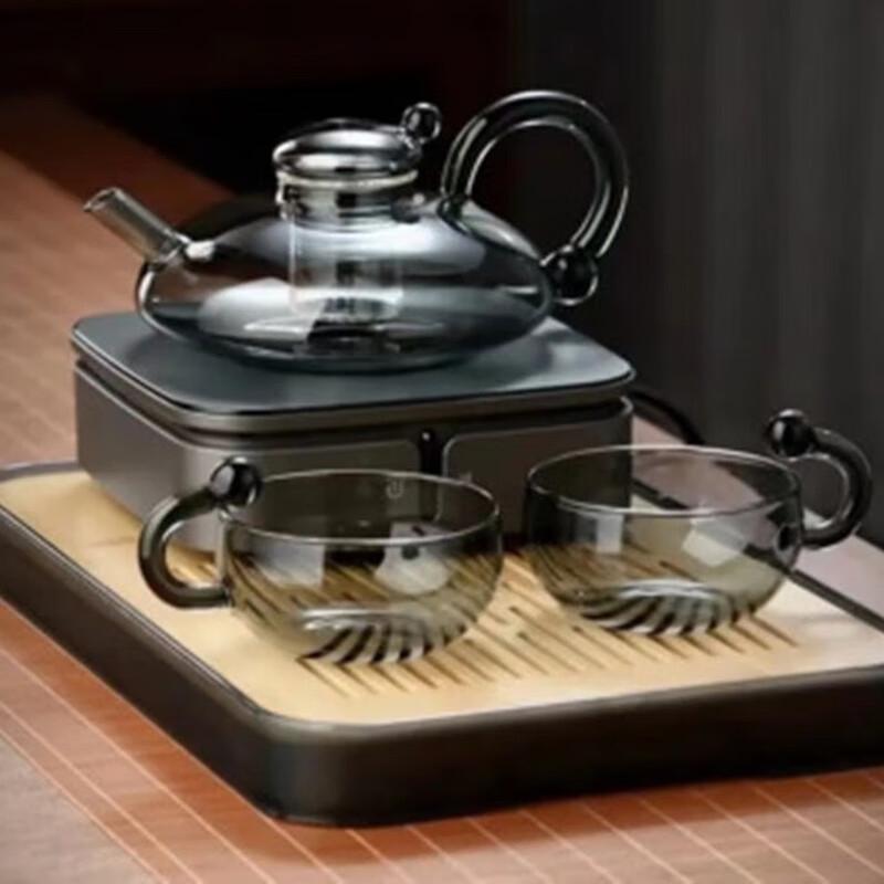WuTuo Smoke Grey Glass Teapot & Cup Set