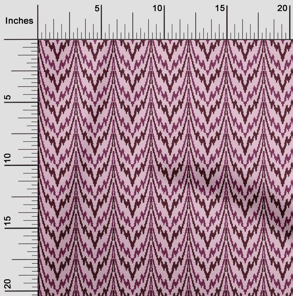 oneOone Cotton Flex Fabric Zig Zag Flame Stitch Fabric Prints By Yard 40 Inch