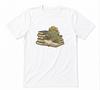 Embroidered Dinosaur Reading Book White T-shirt
