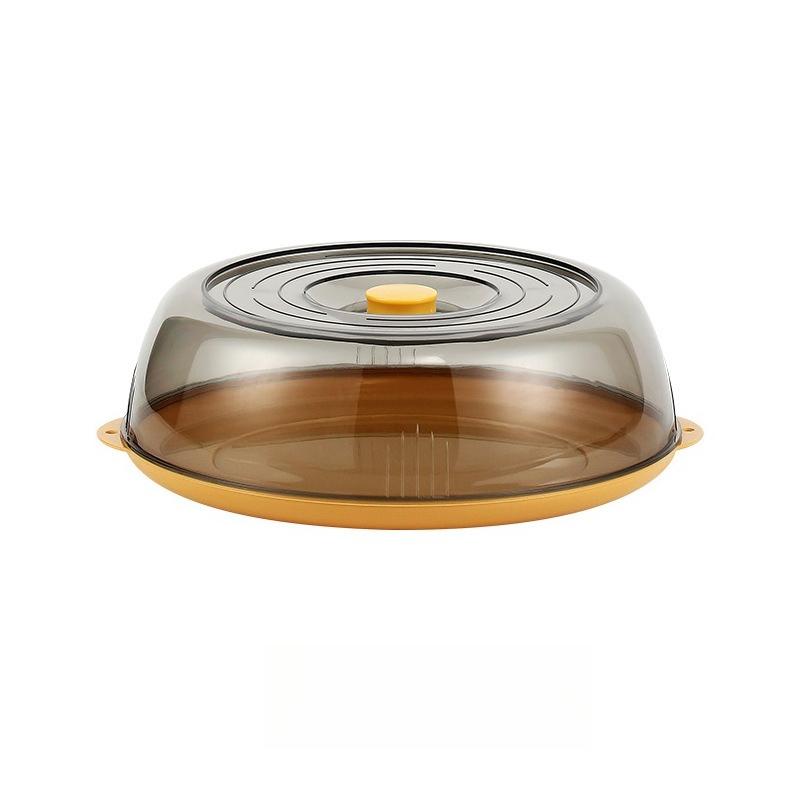 

1 шт. Бытовая кухонная теплоизолированная многослойная крышка для еды с крышкой, пыленепроницаемая и защищенная от насекомых, прозрачная и штабелируемая yellow