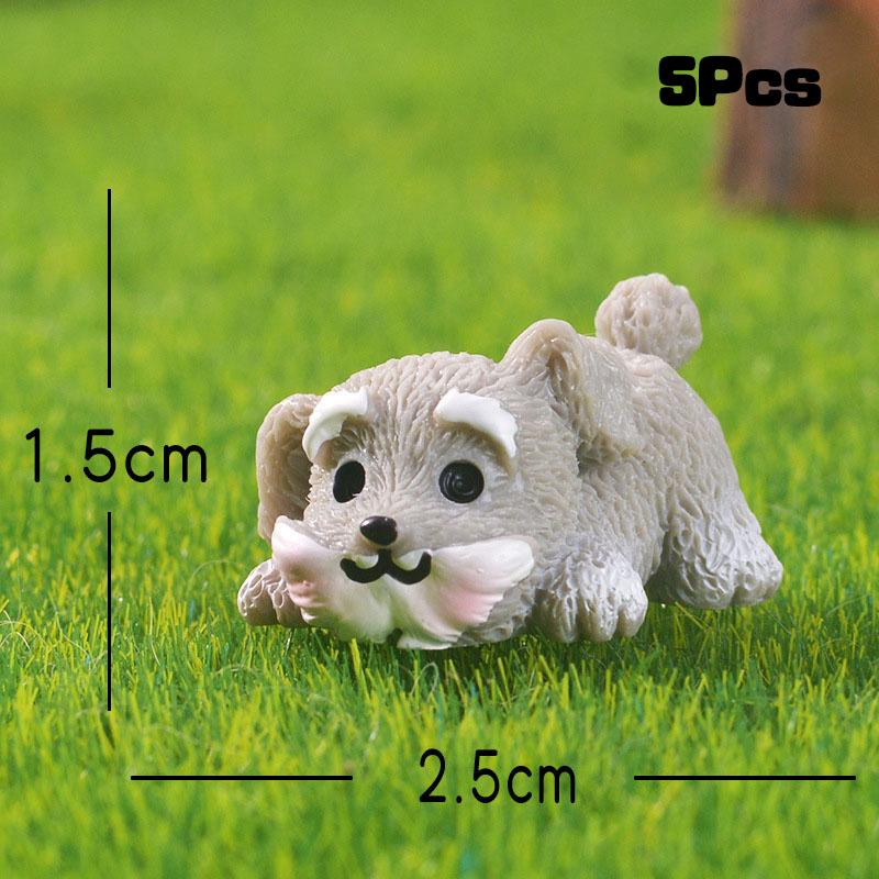 

5Pcs Cartoon Miniature Dog Figurines Realistic Animals Dogs Landscape Decoration Creative Diy Home Decoration Accessories Gifts