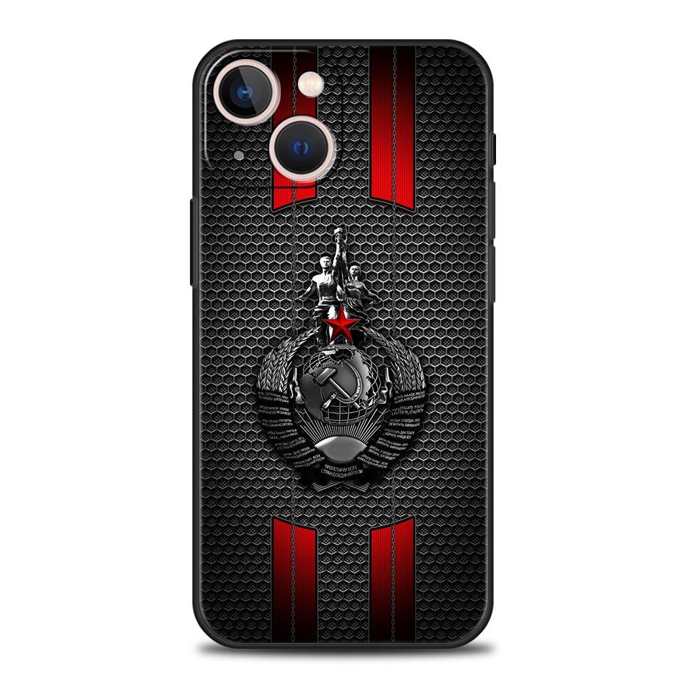 Vintage USSR CCCP Luxury Phone Case For iPhone 15 16 14 13 12 11 Pro Max 7 8 Plus Shell iPhone X XR XS Max SE Cover Fundas