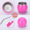 Popular 5oz Insulated Stainless Steel Mini Egg Cup with Straw - Portable Travel Accessory for Milk Tea