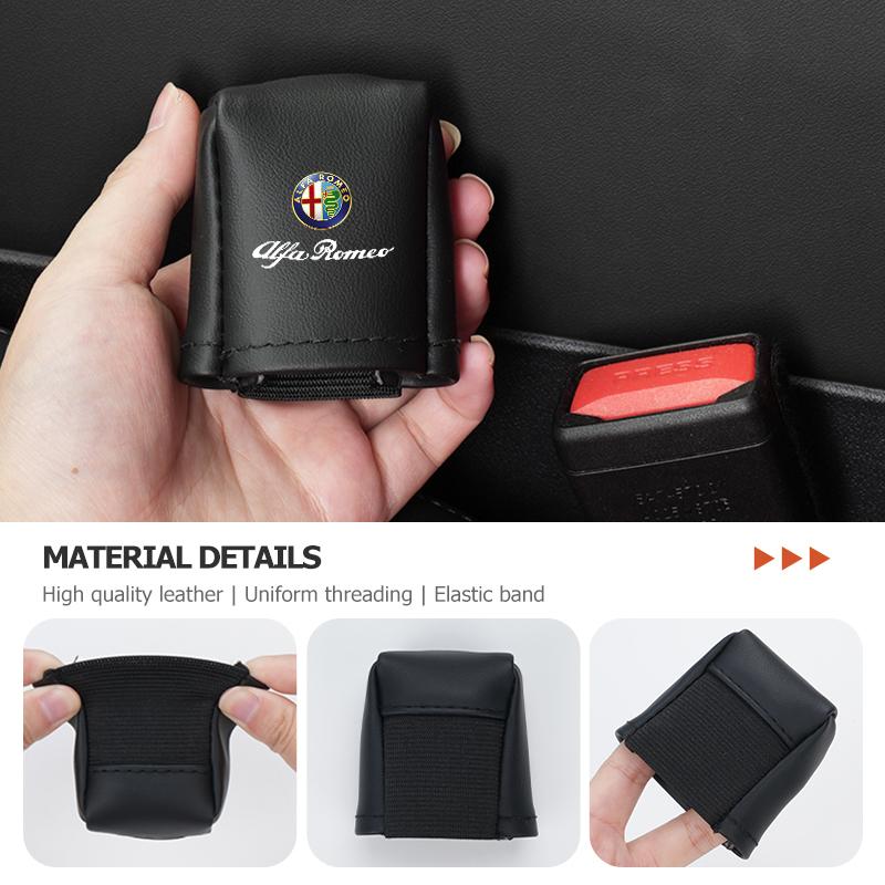 For Alfa Romeo Car Seat Belt Socket Cover Protection Case Anti-Scratch Seatbelt Clip Protector Cover GT Stelvio F1 Brera Volante