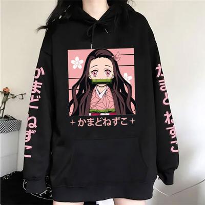 Nové Japan Anime Demon Slayer unisex Mikiny Kamado Nezuko Kimetsu No Yaiba Streetwear Mikina velké velikosti dámské Unisex Topy pro volný čas