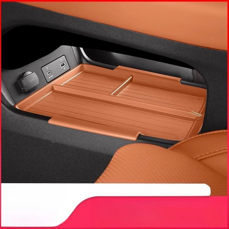 For Leapmotor C10 C16 2024 2025 Center Console Storage Box Car Central Lower Layer Tray TPE Organizer Accessories Tidying