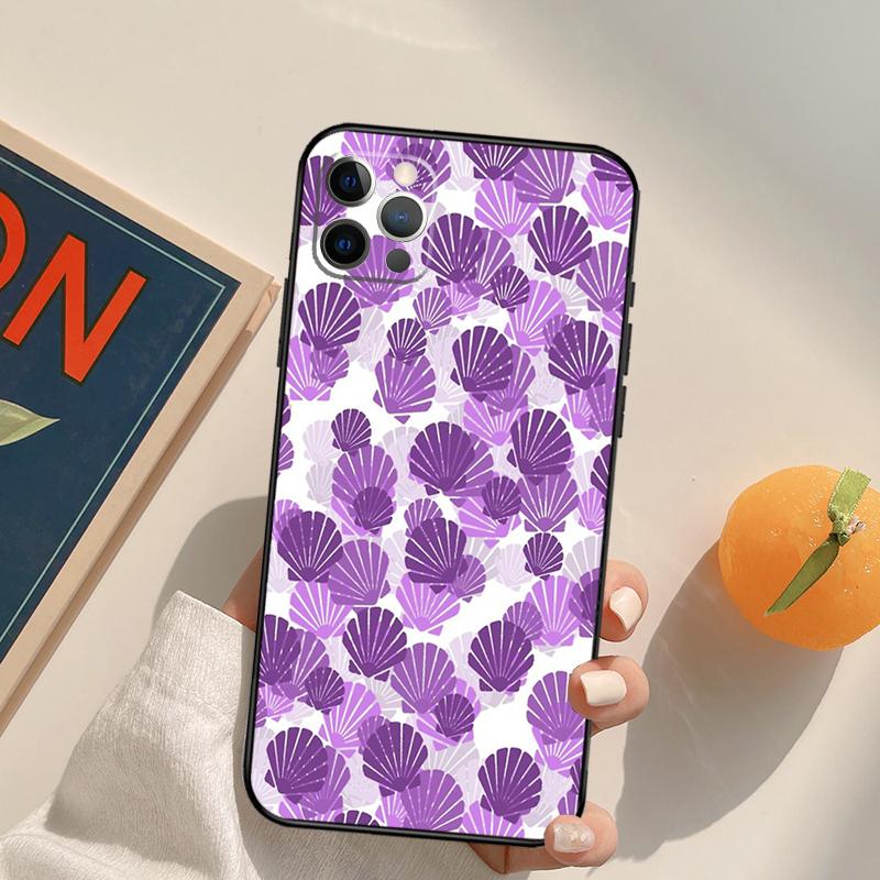 Seashell Shell Sea Art Funda Case For iPhone 16 Pro Max 15 14 11 12 13 Pro Max Mini XR 16e 16 15 Plus Phone Cover