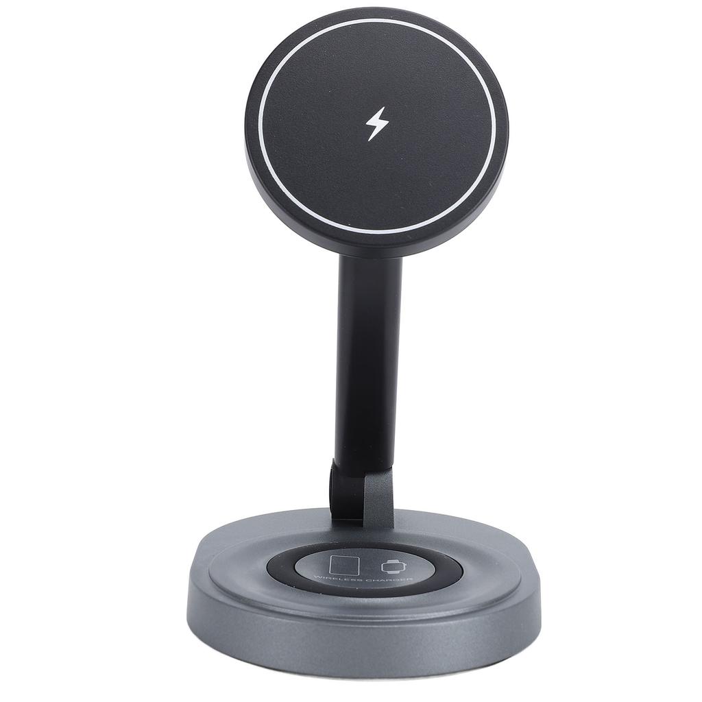 Magnetic Wireless Charger Station 360 Degree Rotating Fast Charging LED Indicator Light Wireless