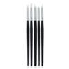 Nail Art Silicone Pen Set: 5 Black Rods for Carving, Embossing, Gradient Blending, Magic Mirror Powder.