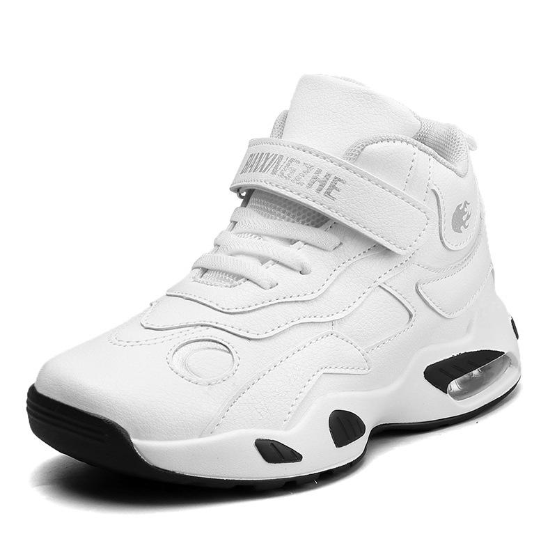 2025 autumn and winter children's air cushion basketball shoes boys high-top sports shoes girls casual running shoes