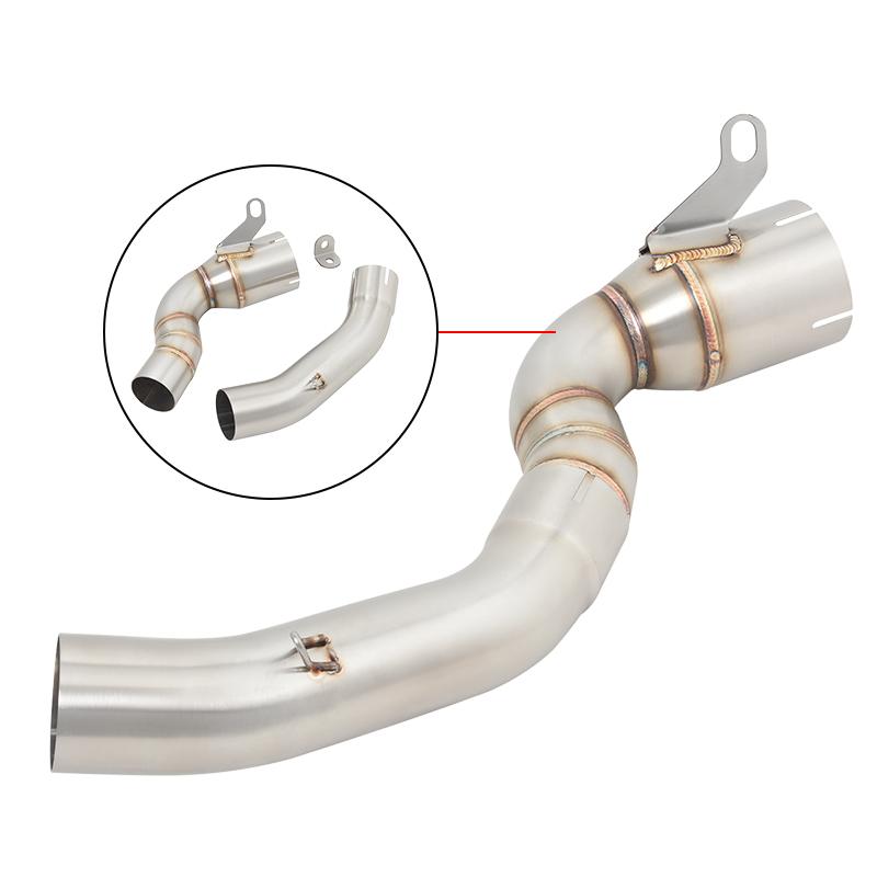 Slip On For KTM DUKE200 DUKE 200 2020 2021 2022 2023 Motorcycle Exhaust System Middle Link Pipe 51mm Escape Moto Stainless Steel