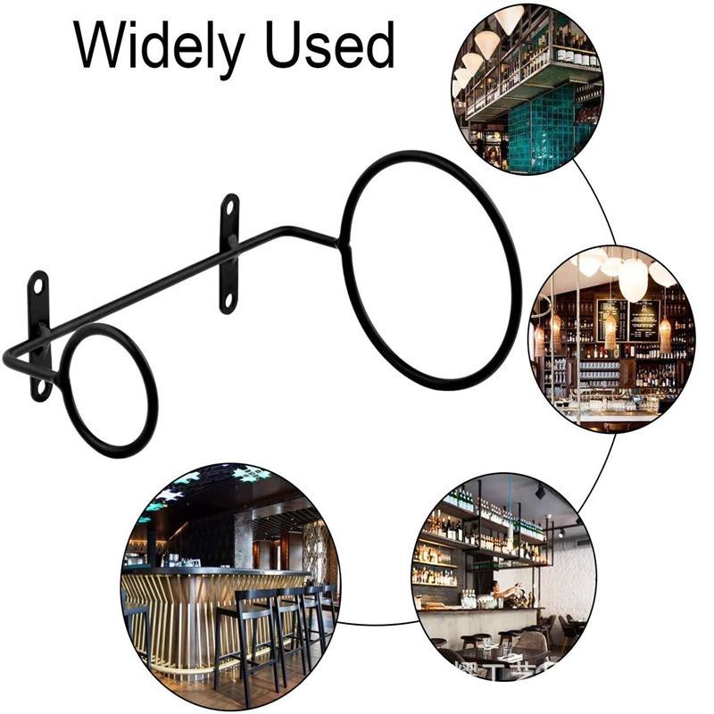 Nástěnné stojany na víno Stojan na vystavení železných lahví vína Stojan na zavěšení stojanu na víno Skladování lahví na nápoje