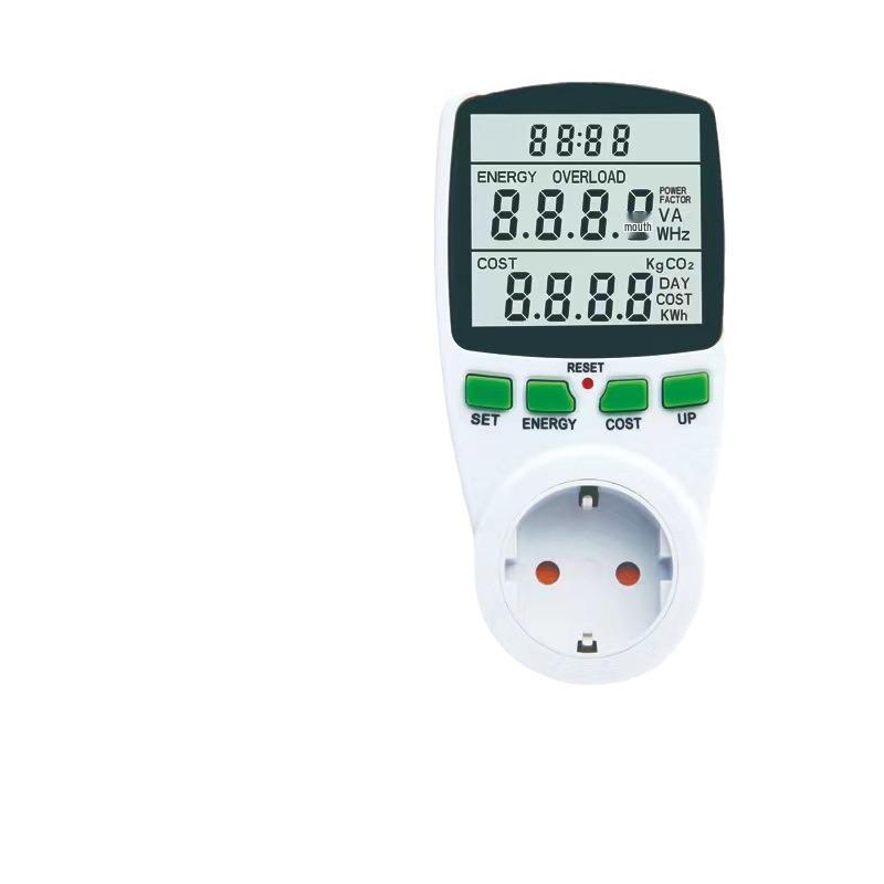 European Standard Smart Energy Meter Socket - Monitors Voltage, Current & Energy Consumption