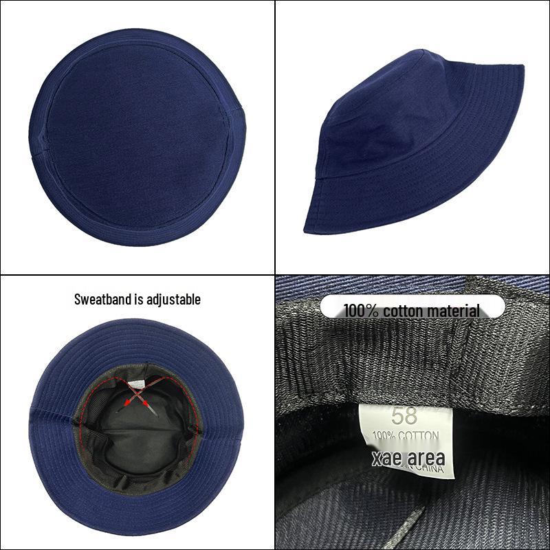 Children's Adjustable Solid Color Cotton Bucket Hat - European & American Style for Boys and Girls